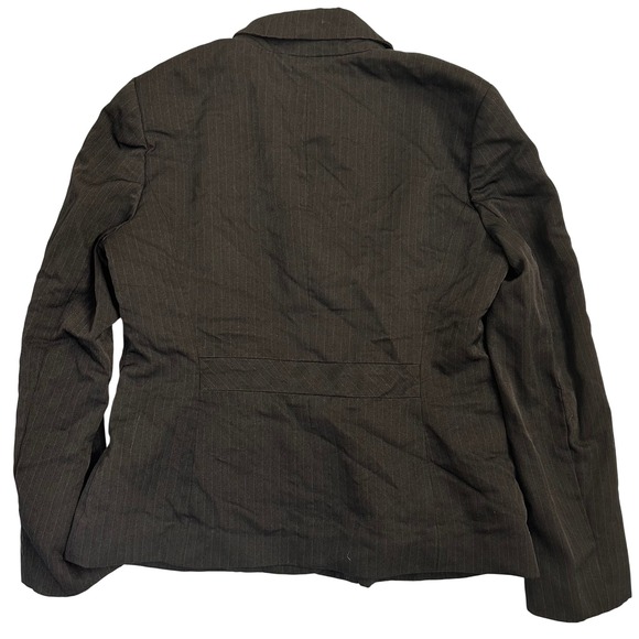 Evan Picone Black Pinstripe Blazer Jacket Women's Career Business size 12 - Picture 4 of 6